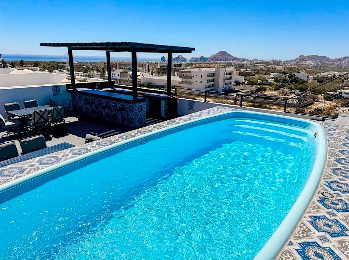 Los Cabos Cabo 10 Experience the perfect blend of luxury, comfort, and prime location in this beautifully designed 2-bedroom, 2-bathroom condo, ideally situated in the vibrant heart of Cabo San Lucas--just a few blocks from the Tourist Corridor and only 10 minutes from downtown. This spacious and stylish home-away-from-home features 2 inviting bedrooms, a bright open-concept living area with scenic for sale