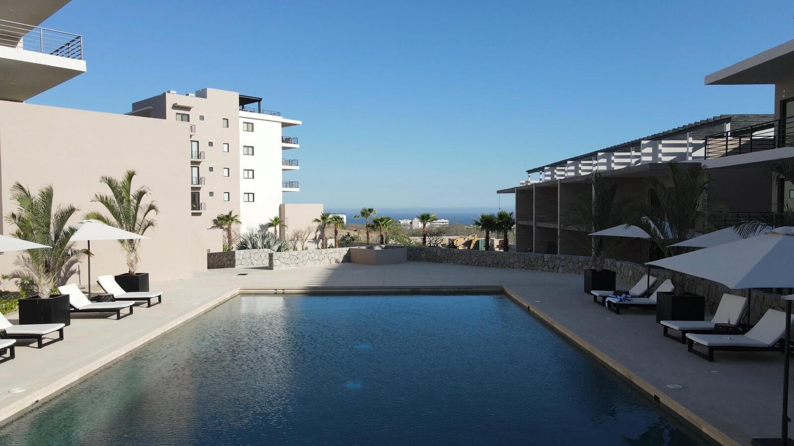 Los Cabos Tramonti Paradiso Pre-construction 2BD/2.5BA condo on the 2nd floor in Tramonti Paradiso, El Tezal. Features partial ocean for sale