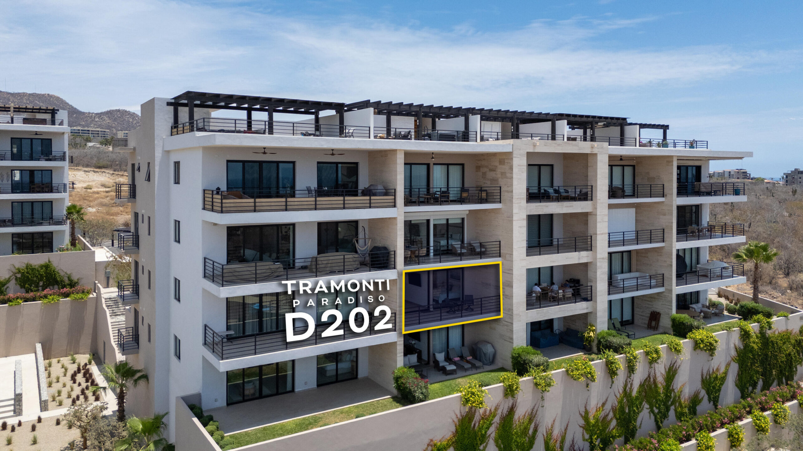 Los Cabos Tramonti Paradiso Live elevated at Tramonti Paradiso D202 in Cabo San Lucas. Welcome to Tramonti Paradiso D202, a beautifully designed 2-bedroom, 2.5-bath condo offering the comfort, style, and lifestyle Buyers are for in Cabo. Enjoy an open layout, inside laundry, a private balcony, and a sought-after Arch for sale