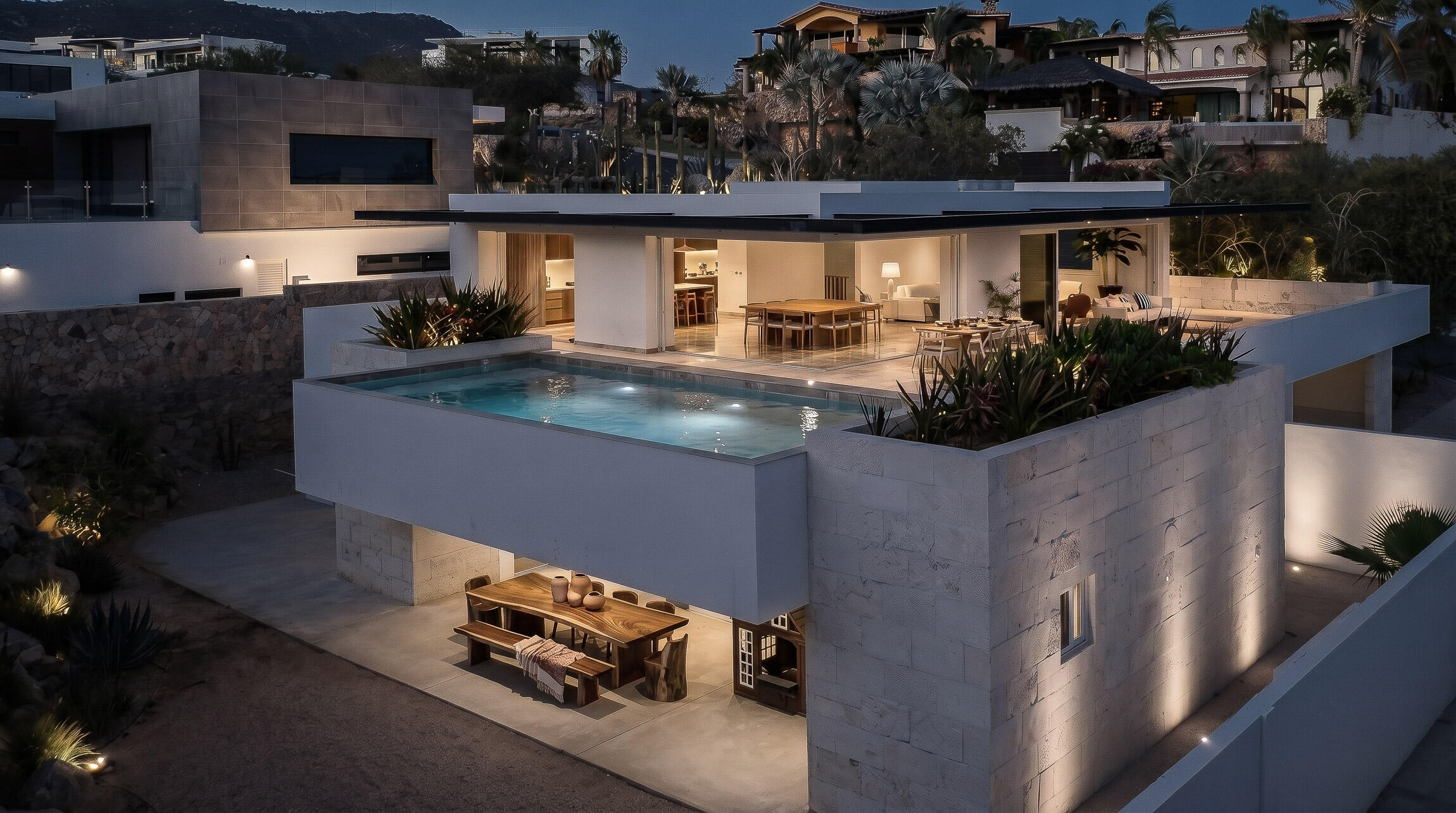 Los Cabos Cresta Del Mar Welcome to your future sanctuary in one of Cabo San Lucas' most prestigious gated communities, Cresta del Mar. This brand-new modern residence combines clean architectural lines, expansive open spaces, and breathtaking for sale