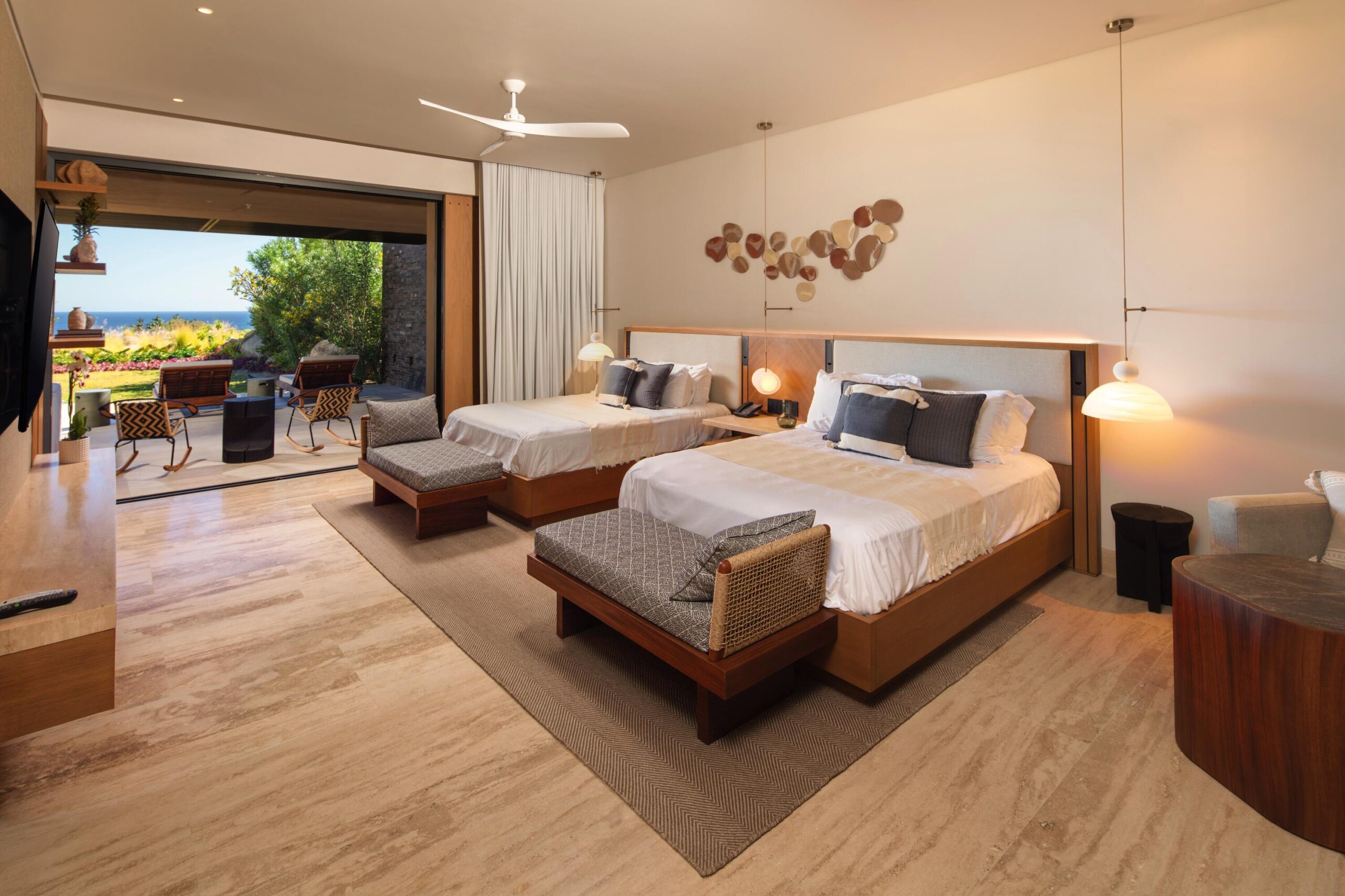 Los Cabos North Enclaves Ritz Carlton Move in Ready, Residence C-102 at The Residences at Zadún, a Ritz-Carlton Reserve, offers 3 bedrooms + den and 5,506 sq ft of indoor-outdoor living. Located on the ground garden level of Building C, The Residence represents the first Ritz-Carlton Reserve approved furniture package. This turn-key home features a private plunge pool and jacuzzi, garden and ocean for sale