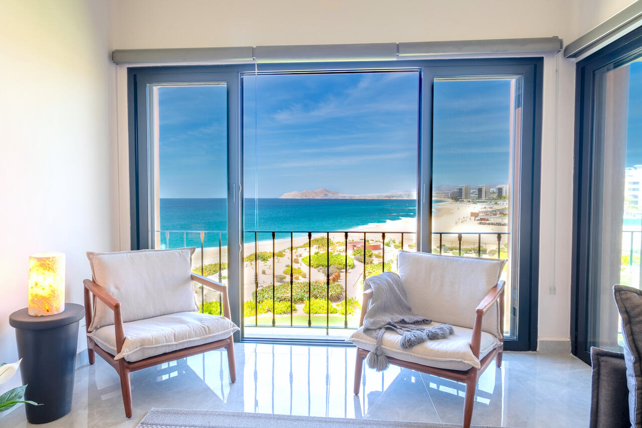 Los Cabos Casa Del Mar Rare offering. A two-level Oceanfront Penthouse is a one-of-a-kind living experience. The fully renovated property boasts a modern and contemporary design and offers breathtaking for sale