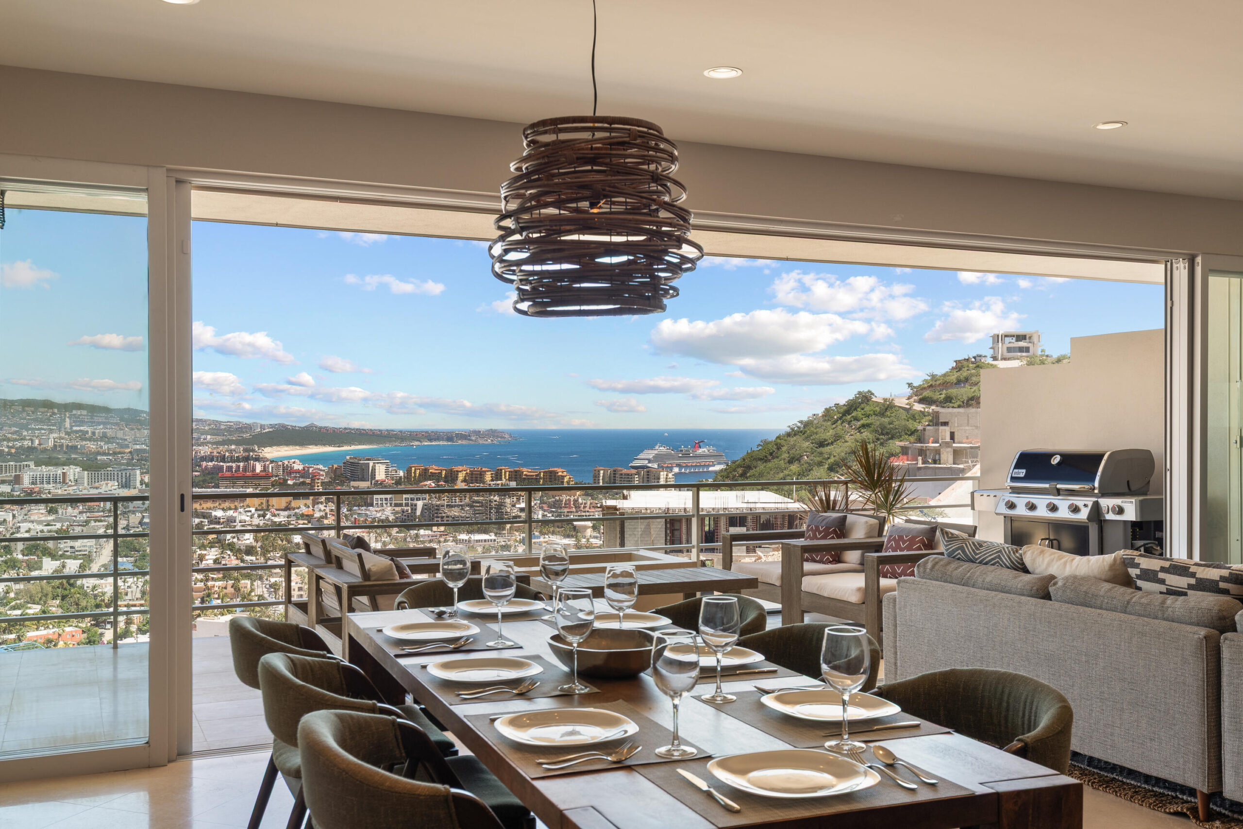 Los Cabos Cascadas Experience coastal sophistication in this exceptional 4-bedroom, 3-bath residence within the hillside exclusive community of Pedregal, Cabo San Lucas. Overlooking the marina, this luxurious retreat offers mesmerizing for sale