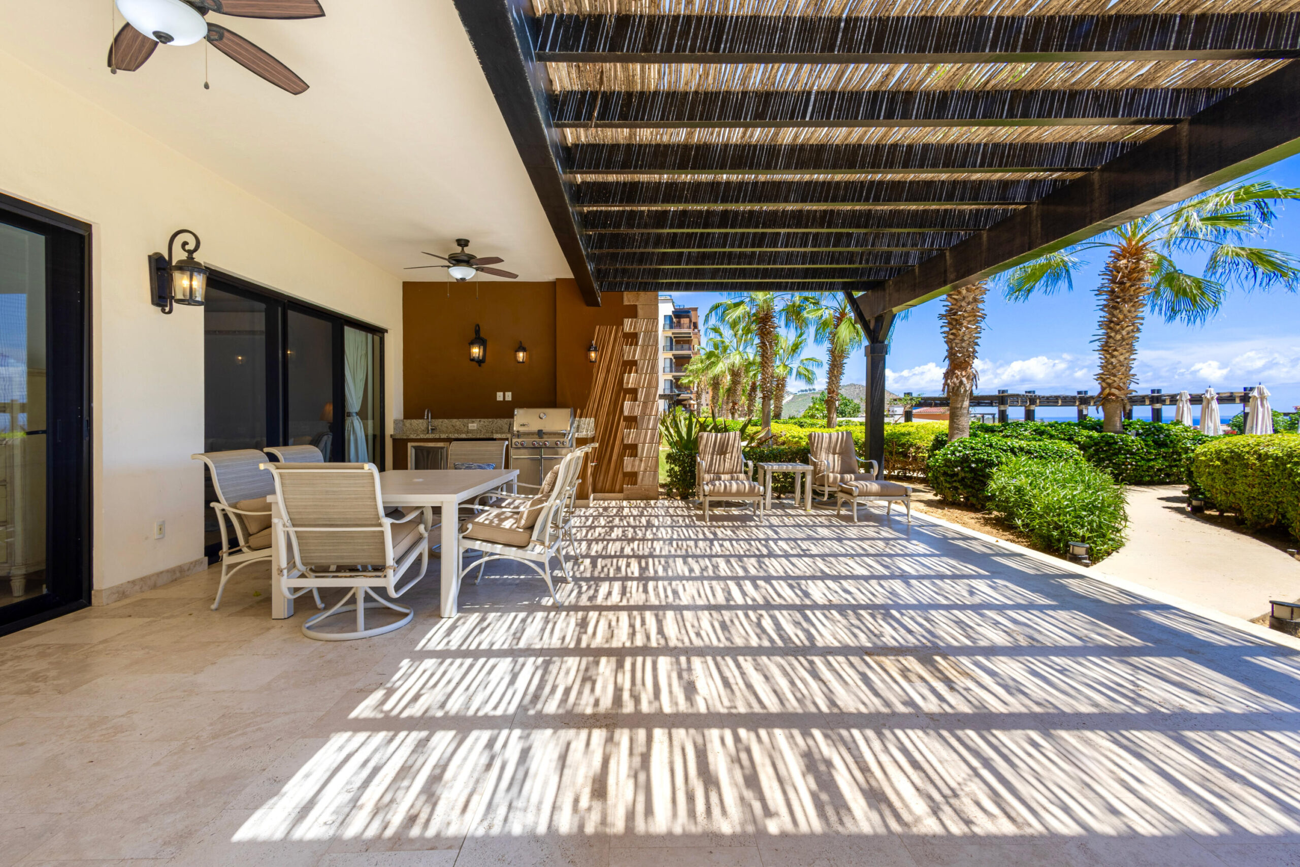 Los Cabos Copala Welcome to Copala Unit 3101 — a rare ground-floor 3BR/3BA gem with the largest private terrace in all of Copala. Here you can enjoy effortless living with no stairs or elevators, and two private parking spots. Wake up to a stunning blue line for sale