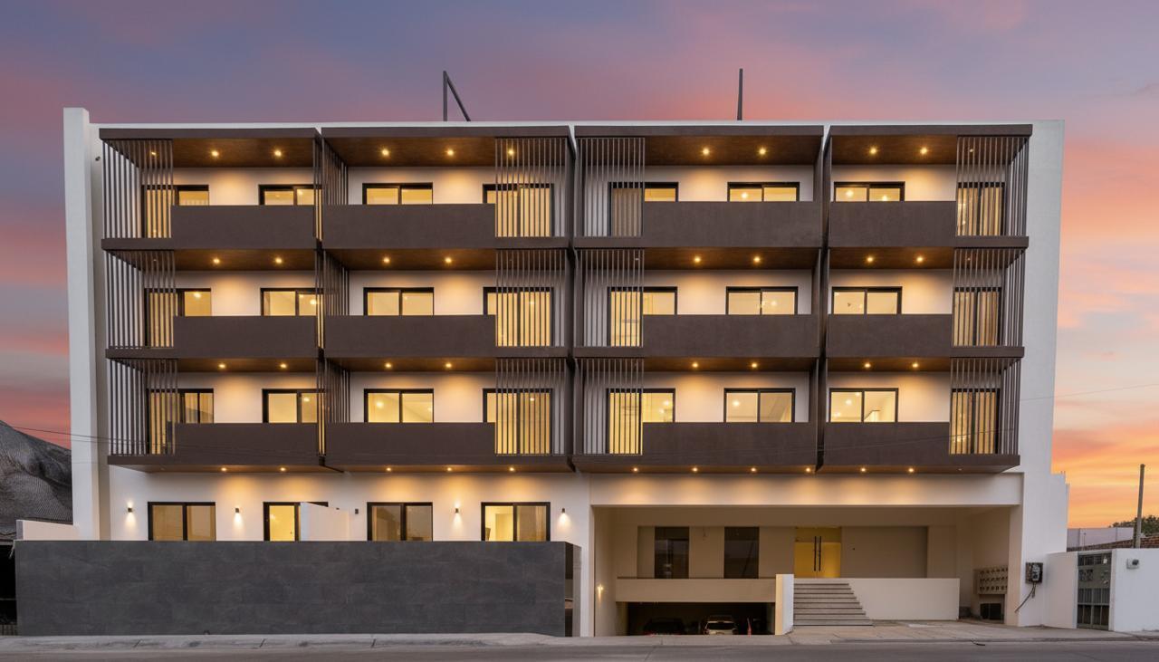 Los Cabos Centro-Sjd Discover Providence Urban Living Condos, in the heart of San José del Cabo. Unit A-202, a beautifully designed 2-bedroom, 2-bath condominium offering 93.30 SqMt interior space. This brand-new residence features a fully equipped kitchen with appliances included, sleek finishes, and A/C (mini-splits). Exclusive amenities of Providence: spacious rooftop terrace with panoramic for sale