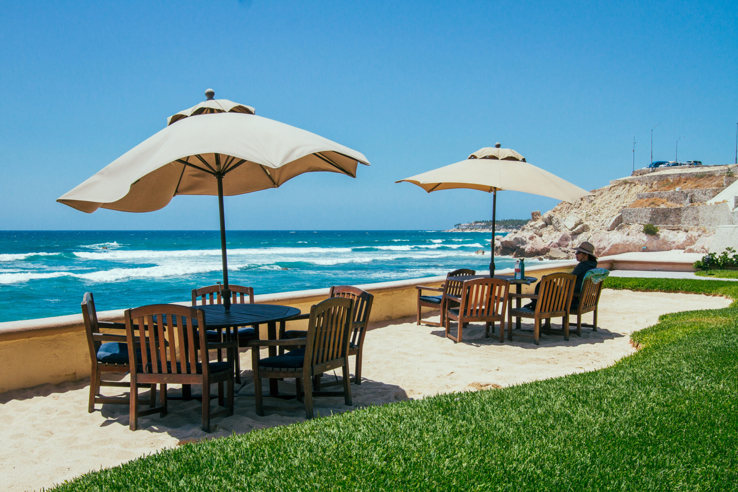 Los Cabos Las Olas LOCATION, LOCATION, LOCATION! WELCOME TO LAS OLAS BEACHFRONT PROPERTY! Just steps to the sand on the 3 most popular surf breaks in Los Cabos. This 3 bedroom quiet 2nd floor end unit is fully furnished and turn-key! Perfect for surfers or beachfront loungers. Las Olas is a gated and guarded community with lush surroundings and on-site amenities including pool, 3 Jacuzzis, gym, tennis/pickleball court, beach lounge area and private beach access. This condo includes 1 surfboard locker and a designated covered parking space . Great rental income producer! for sale