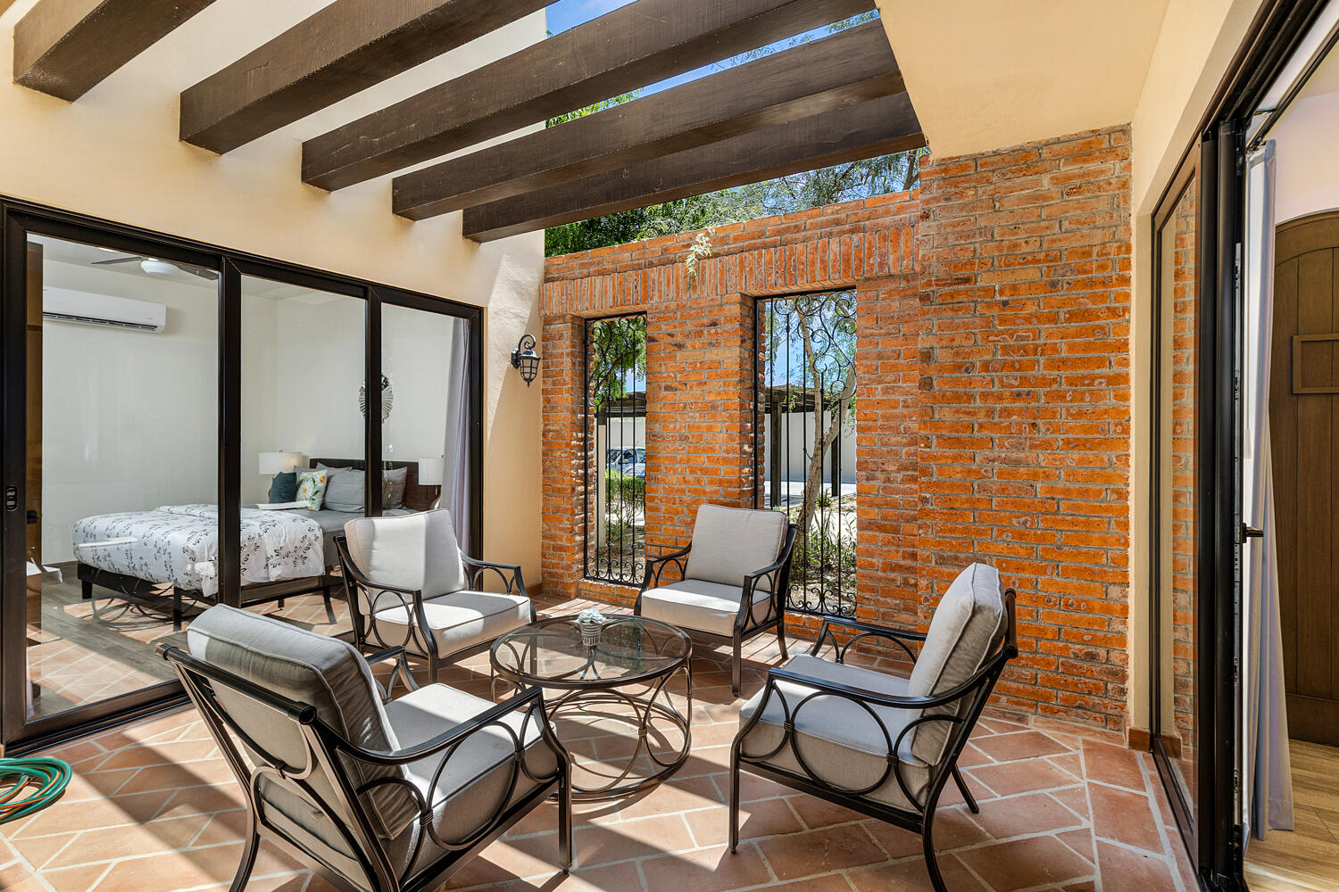 Los Cabos Mavila Mavila in Quivira features a fully furnished 3‑bed/3‑bath townhouse with a cozy outdoor terrace, perfect for relaxing or casual dining. The bright kitchen and open family room create a comfortable space, whether used as a top vacation rental or full-time home. The pool, jacuzzi, and grill area are just an arm's length away. Designed with modern hacienda vibes, it offers a stylish and inviting living environment while including all Quivira owner perks and exclusive discounts. for sale