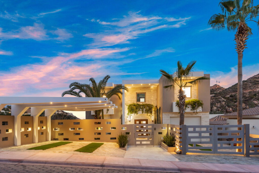 Los Cabos Cabo Colorado Discover modern luxury in this exquisitely designed home, built in 2020 and nestled within the exclusive, beachfront, private gated community of Cabo Colorado in San José del Cabo—just 2 miles from Palmilla Beach. Enjoy the convenience of living just steps from a stunning, sandy private beach within the community.With a striking contemporary aesthetic, this residence features gleaming white marble floors, beautifully appointed marble bathrooms, and captivating ocean – Seller Financing!, Cabo Corridor, BS
