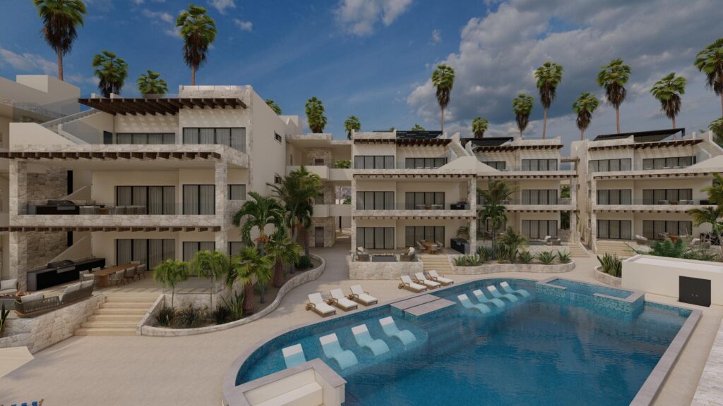 Los Cabos Serenity At Cerritos Discover this exclusive luxury development located in the heart of Cerritos Beach, Baja California Sur. Serenity at Cerritos features 15 stunning condos spread across five standalone buildings, with only one unit per level offering privacy and a serene living experience. Strategically situated within walking distance of the beach, Serenity at Cerritos provides the perfect escape to Baja's natural beauty, combining comfort and convenience. Each spacious 3-bedroom, 3-bathroom condo includes: carpentry, quartz countertops, fully equipped kitchen with cooktop, oven, fridge, microwave and dishwasher. Optional upgrades: wine fridge, washer & dryer, terrace grill, hurricane shutters, fire pit. Don't miss this incredible opportunity to become part of this extraordinary development. – Serenity at Cerritos-Penthouse, Pacific, Pacific, BS