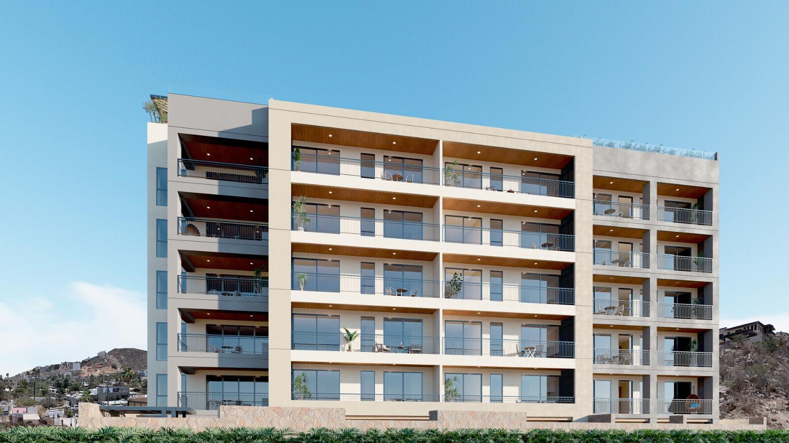 Los Cabos Terra 192 Latest Project 300 mts from Downtown Cabo San LucasTerra192, 48 Condos in 6 Story Building with Amenities!StudiosStudio + Flex1 Br+ Flex2 br- 2 bath2 br + FlexFull Rooftop with Amenities, gym, Swimming pool, grill, etc.Ideal for vacation rental ProgramThis Complex will be operating as a Boutique Hotel Servicethis is #501 is a Fifth Floor, Studio 1 Full bath for sale