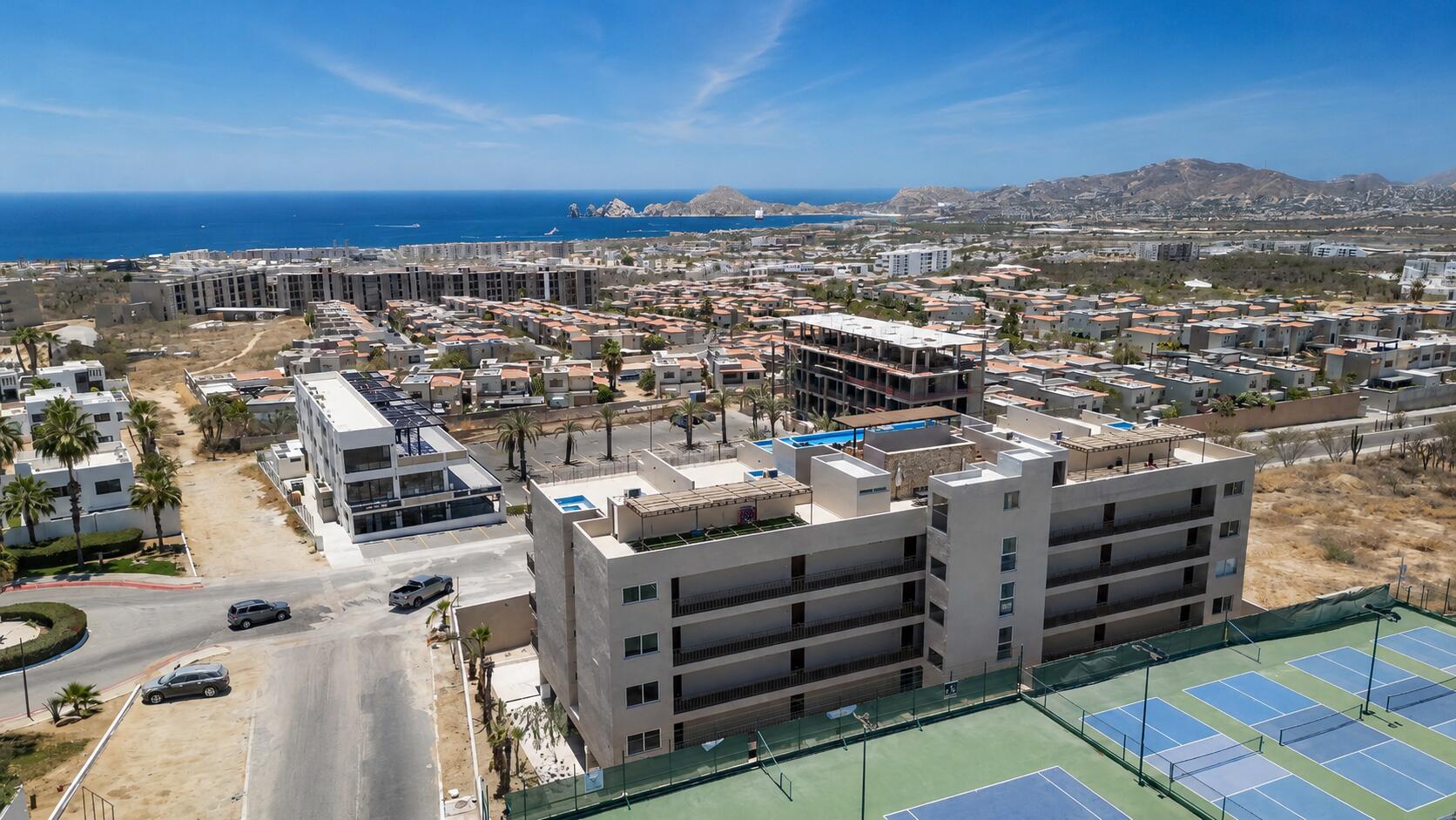 Los Cabos Balena At Balena Los Cabos, everything is within reach -- literally.From the moment you arrive, a seamless journey takes you from underground parking directly to your residence or straight up to the rooftop -- no long walks, no friction. Just effortless living.Inside, 3-bedroom layouts with premium finishes and Smeg appliances set the tone. Spacious, well-designed, and move-in ready.Up top, an infinity pool with sweeping for sale