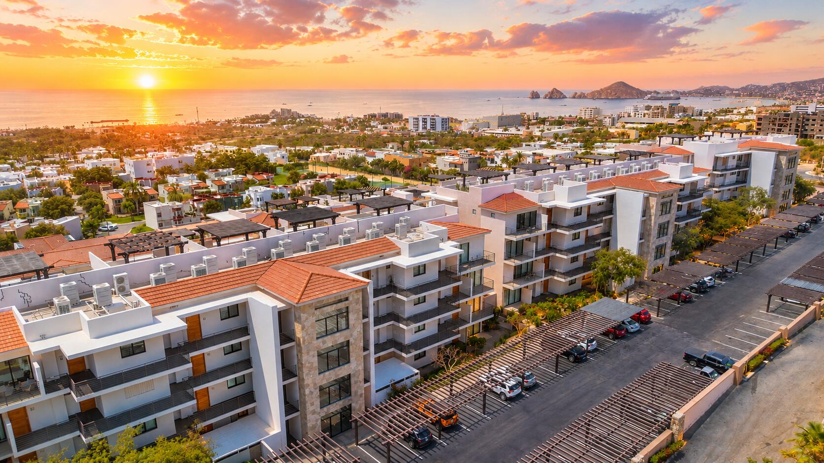 Los Cabos Tramonti Immaculate and upgraded 2-bedroom, 2.5-bath corner unit in Tramonti, offered fully furnished in a contemporary, polished style. This rare residence includes one of the limited private garages in the development, along with custom built-in cabinetry and additional storage throughout--features not typically found in the developer-standard units. The spacious terrace offers ocean for sale