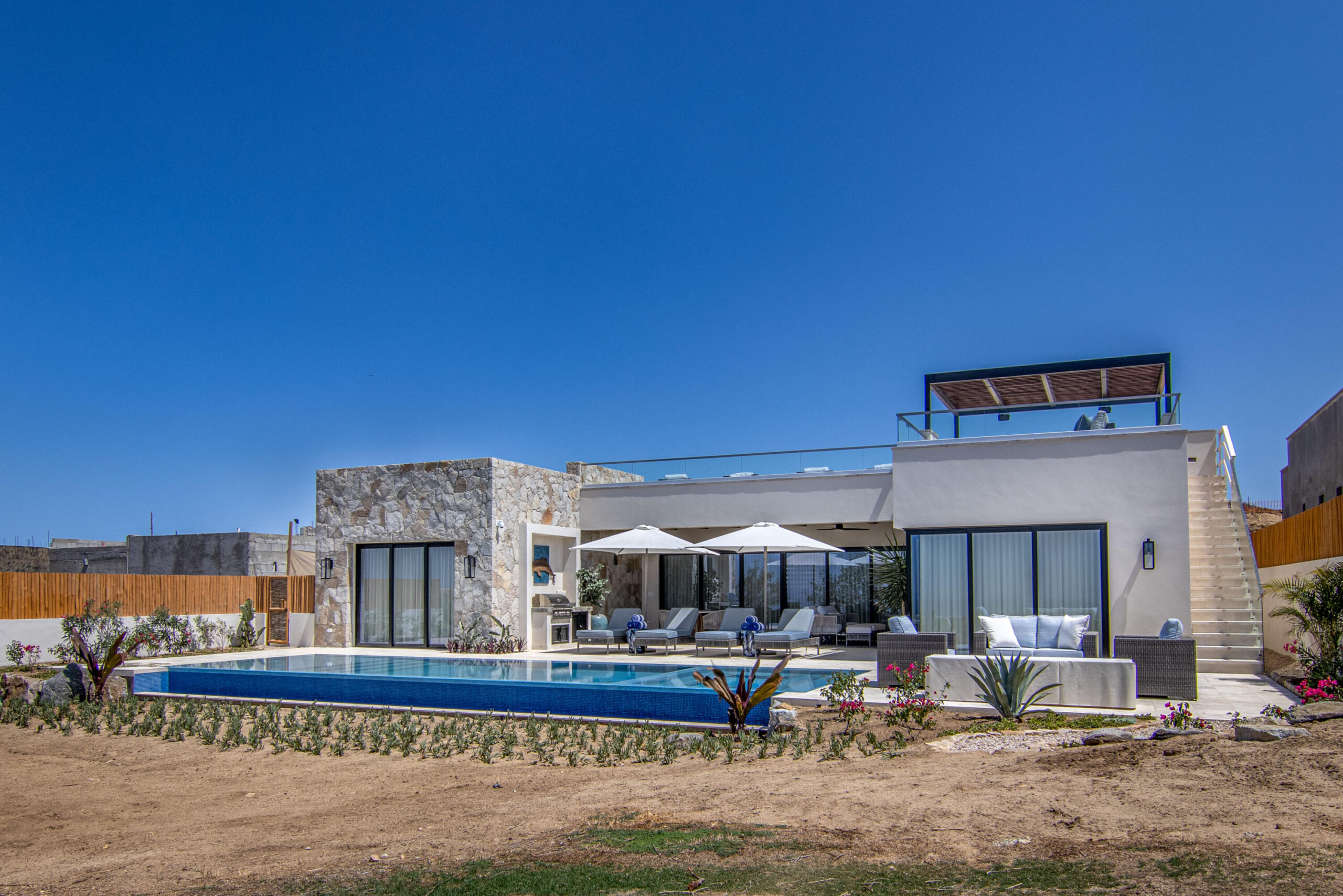 Los Cabos El Tule-Inland:General SAVVY INVESTOR'S DREAM -- BUILT WITH EXCEPTIONAL QUALITY & LIMITLESS POTENTIAL. A rare turnkey development opportunity distinguished by elite construction standards - a level of quality seldom found in Los Cabos. Offered as a complete 10-unit boutique project, it includes two fully finished, luxury turnkey residences showcasing the superior craftsmanship, premium materials, and structural durability that define this development. The remaining eight units are structurally prepared and ready to be completed according to the existing design or customized to match the buyer's vision. Blueprints are in early conceptual stage and can be modified to create a variety of high-value concepts, such as: Boutique hotel, Luxury branded residences, Wellness or medical retreat, Corporate retreat or co-living concept, Exclusive rental community.Located in the high-demand Corridor between Cabo San Lucas and San José del Cabo, the project benefits from exceptional visibility, strong rental demand, and for sale