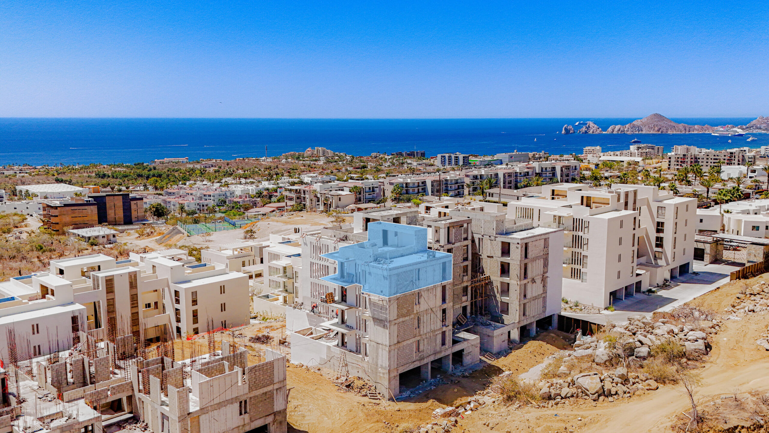 Los Cabos One Medano Beautifully renovated between 2019-2021, this luxury condo offers an unbeatable location just steps from Medano Beach and the Cabo San Lucas Marina. Floor-to-ceiling windows frame breathtaking ocean for sale